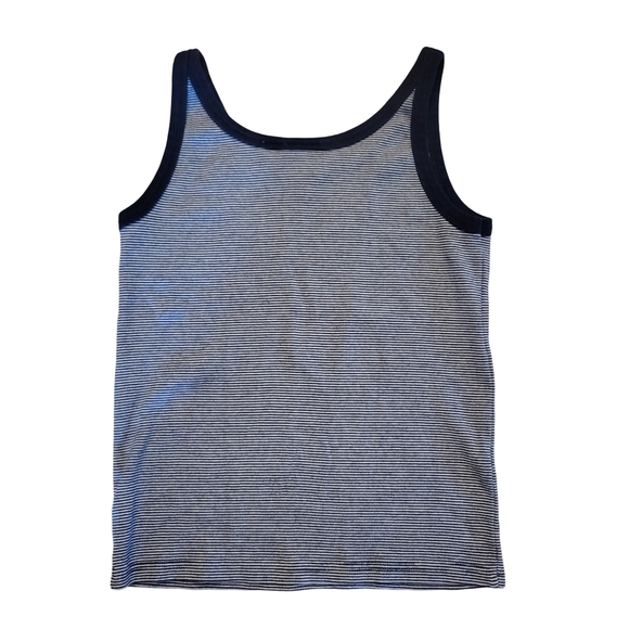 Vintage Acira blue white Striped tank med - Picture 2 of 3